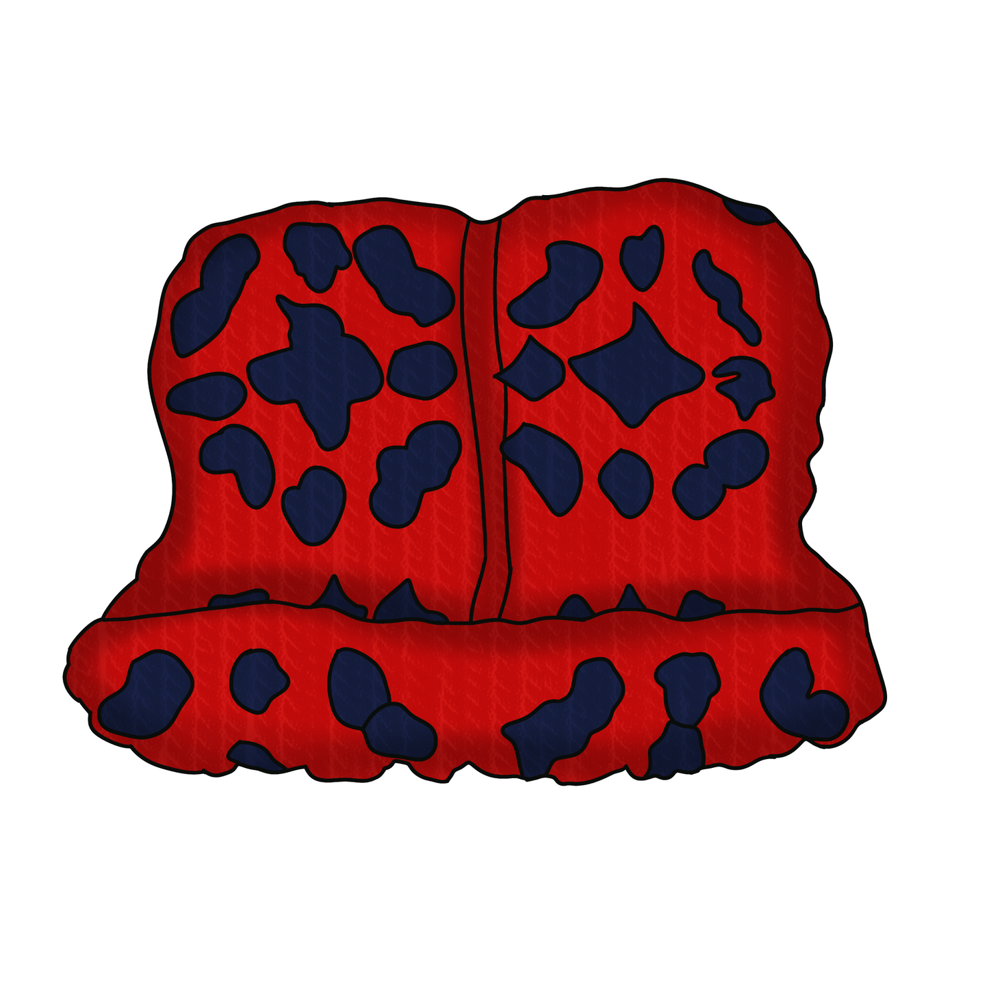 Cat Ear Crochet Beanie (Red)